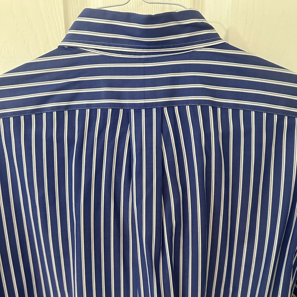 Ralph Lauren Blue and White Striped Classic Fit Shirt - Picture 5 of 5